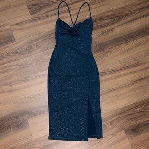 Elegant dark green Glitter Dress